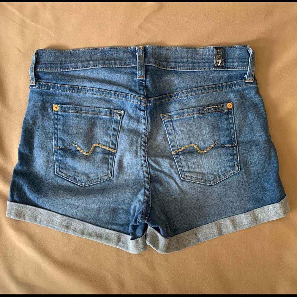 7 for all mankind Womens denim shorts size 25 - Picture 2 of 6